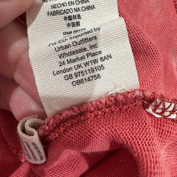 Free People We The Free Red Arcadia Henley Top Size Large - Picture 5 of 9